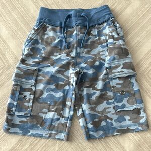 Mish Boys Blue & Grey Camouflage Sweat Shorts